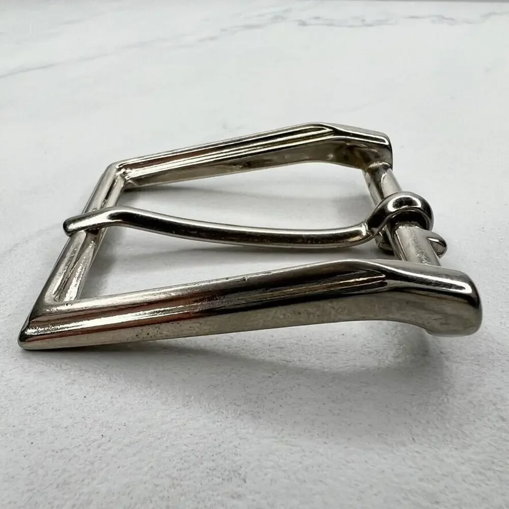 Silver Tone Simple Basic Belt Buckle